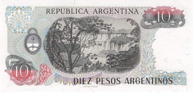 Argentinien p313a-1A 10 Pesos 1983